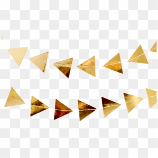 Goddess Gold Foil Triangle Garland - Gold Christmas Lights Png, Transparent Png