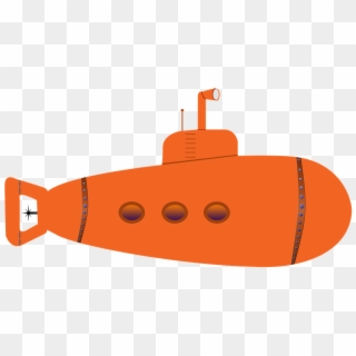 Orange Submarine - Submarine Transparent, HD Png Download