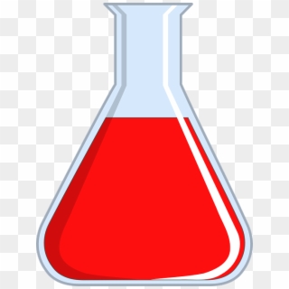 Erlenmeyer Flask Glassware Red Chemistry Flask - Clipart Laboratory Flask, HD Png Download