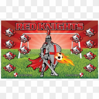3'x5′ Vinyl Banner Red Knights - Red Knights Soccer Banner, HD Png Download