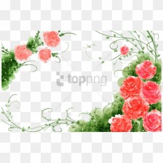 Free Png Rose Flower Background Design Png Image With - Rose Flower Design Background Png, Transparent Png