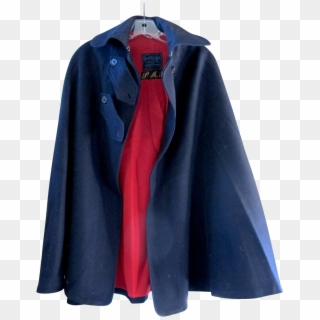 Vintage Nurse's Cape In Navy Blue Wool With Red Lining - Cape, HD Png Download