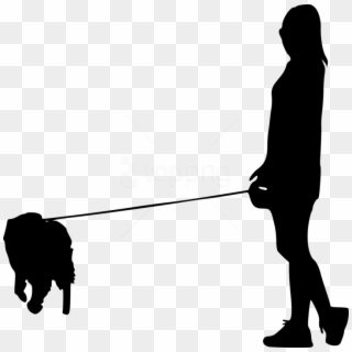 Free Png Dog Walking Silhouette Png - People Walking Dog Silhouette, Transparent Png