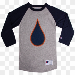 Picture Of Men's Raglan Oil Drop 3/4 Sleeve Shirt - Sweater, HD Png Download