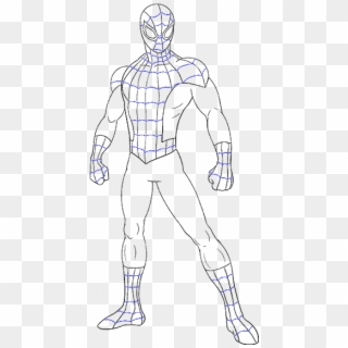 Arm Muscles Drawing - Drawing Spiderman Full Body, HD Png Download