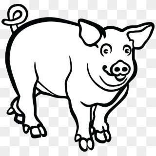 Free Clipart Of A Pig - Pig Clipart Black And White Png, Transparent Png