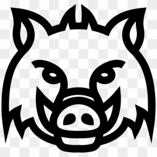 Pig Silhouette Free Animals Icons Svg Psd Png Eps - Easy Boar Head Drawing, Transparent Png