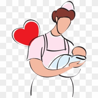 Infant Nursing Breastfeeding Stock Photography Clip - Enfermera Con Recien Nacido, HD Png Download