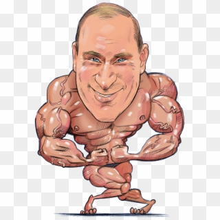 Putin Flexing His Muscles - Gambar Manusia Kartun Berotot, HD Png Download