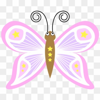 Pink And Purple Butterfly - Cartoon Butterfly, HD Png Download