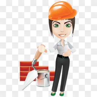 Index Of Wp Content Uploads - Female Construction Worker Cartoon Png, Transparent Png