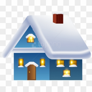 Blue Winter House Png - Winter House Transparent, Png Download