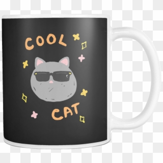 Cool Cat Mug - Cartoon, HD Png Download