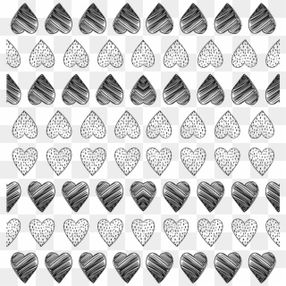 Black And White Valentine's Day Hearts Cute Valentines - Triangle, HD Png Download