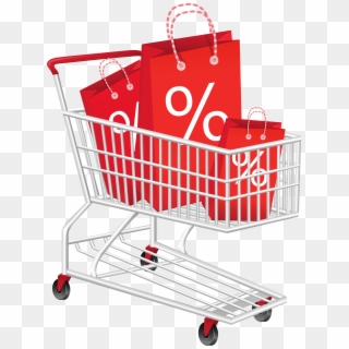 Discount Shopping Cart Clipart Png Picture - Full Shopping Cart Png, Transparent Png