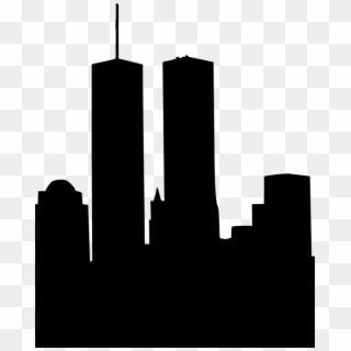 550 X 676 28 - New York Twin Towers Silhouette, HD Png Download