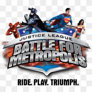 Six Flags Magic Mountain Announces Justice League - Justice League Battle For Metropolis Logo, HD Png Download