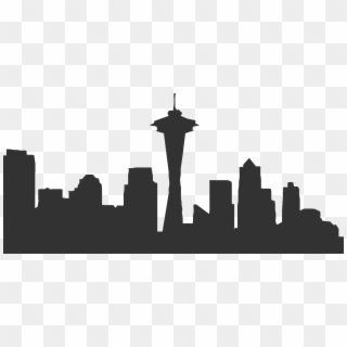 Skyline Clipart Png - Seattle Skyline Silhouette, Transparent Png