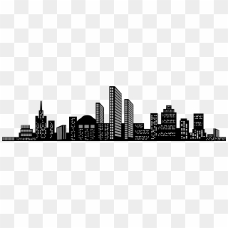 Cityscape Silhouette Clip Art Png Image Gallery Ⓒ - Silhouettes Buildings In Png, Transparent Png