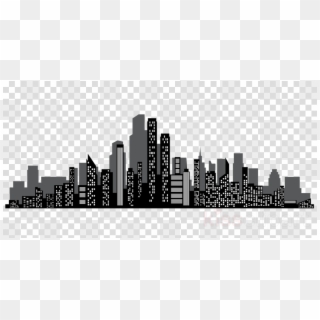 Silhouette Cityscape Clipart Cityscape Skyline Clip - Cityscape Transparent, HD Png Download