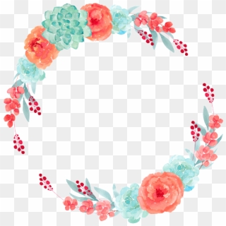 Fresh Color Matching Flowers Hand Painted Garland Decorative - Flower, HD Png Download