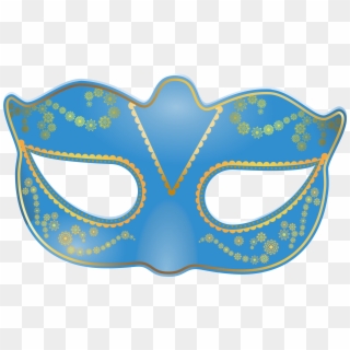 Blue Carnival Mask Png Transparent Clip Art Image - Venice Mask Png, Png Download