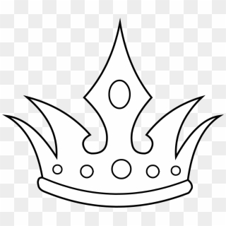 Prince Crown Clip Art Black And White Images Pictures - White Crown With Black Background, HD Png Download