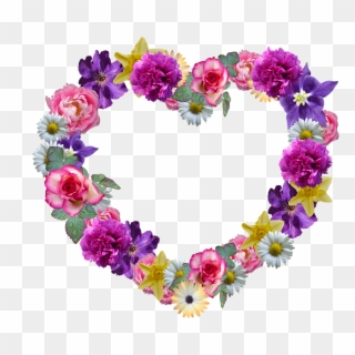 Flowers, Heart, Mother's Day, Floral Wreath, Greeting, HD Png Download