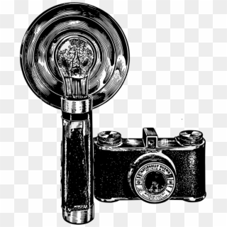 Medium Image - Old Camera With Flash, HD Png Download
