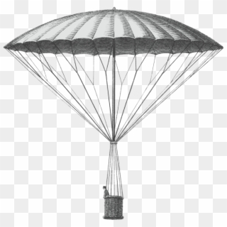 Montgolfier Hot Air Balloon Frameless Parachute - Hot Air Balloon Drawing, HD Png Download