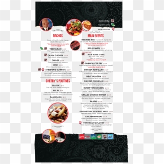 Nachos - Ribs - Chicken - Steak - Fish - Spaghetti - Menu, HD Png Download
