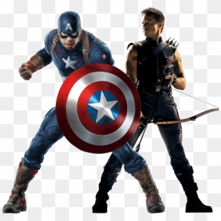 Captain America Hawkeye Png - Captain America Drawing Colour, Transparent Png