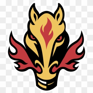 Calgary Flames Logo Png Transparent - Calgary Flames Horse Logo, Png Download