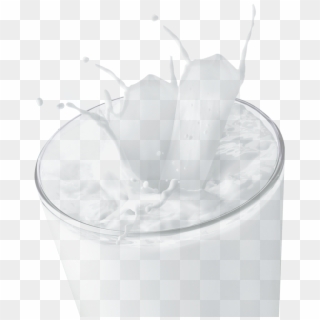 Glass Of Milk Splash Png - Milk In Glass Png, Transparent Png