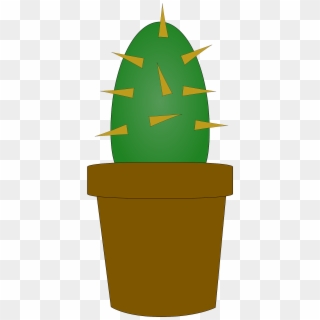 Cactus Pot Plant - Prickly Clipart, HD Png Download