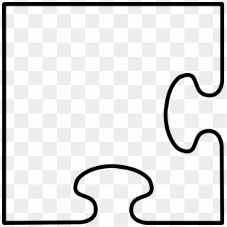 Jigsaw Puzzle Piece Clip Art - Corner Jigsaw Puzzle Piece, HD Png Download