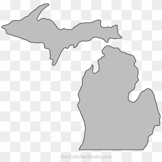Map Outline, Printable State, Shape, Stencil, Pattern - State Of Michigan, HD Png Download