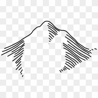 Download Line Art Silhouette Mountain Range - Mountain Symbol For Map, HD Png Download