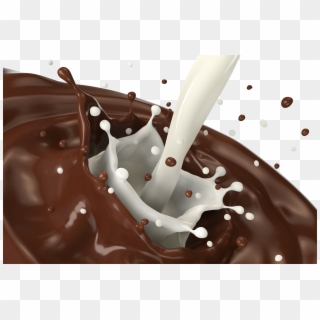 Chocolate Milk Truffle Hot Splash Transprent Png - Chocolate And Milk Splash Png, Transparent Png