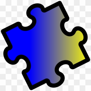 Blue To Yellow Puzzle Piece Svg Clip Arts 600 X 600, HD Png Download