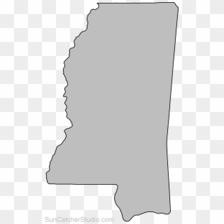 Map Outline, State Outline, State Map, Scroll Saw Patterns, - Mississippi Shape On Map, HD Png Download