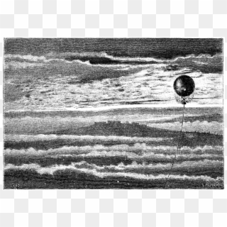 File - La Nature - 1878 - S2 - P237 Ballon Giffard - Monochrome, HD Png Download