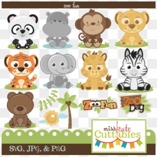 Miss Kate Cuttables Fun Bundle Svg Files - Cute Baby Animals Svg, HD Png Download