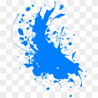 Blue Paint Splatter Png - Color Splash Png Blue, Transparent Png