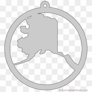 Alaska Map Circle Free Scroll Saw Pattern Shape State - Circle, HD Png Download