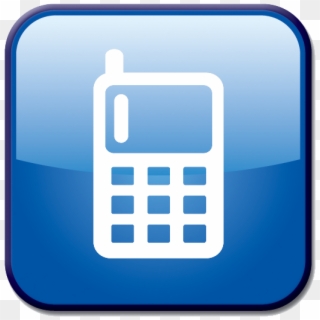 Blue Mobile Phone Vector Art Icon - Mobile Phone Icon Blue, HD Png Download