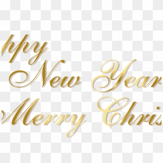Merry Christmas And Happy New Year Religious 2 With - Calligraphy, HD Png Download