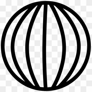 Earth Globe With Vertical Lines Grid Comments - Globe With Vertical Lines, HD Png Download