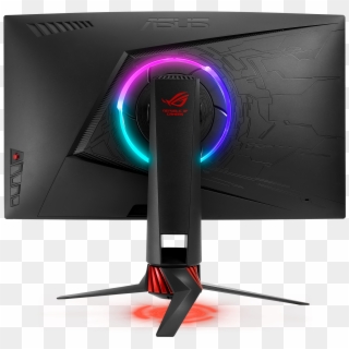 Asus Continues Its Rog Red And Black Design On Top - Rog Strix Xg27vq, HD Png Download
