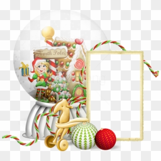 Free Png Best Stock Photos Transparent Christmasframe - Christmas Snow Globe Frame Png, Png Download